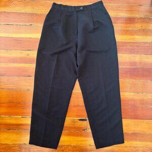 90s Vintage Minimalist CBK High Waisted Straight Leg Black Trousers